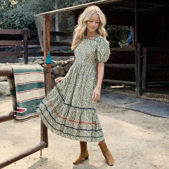 doen dress green Ginette Dress - Verdant